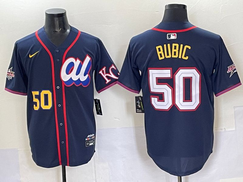 Men 2025 Kansas City Royals #50 Bubic Drak blue Nike MLB All Star jersey style 5->kansas city royals->MLB Jersey